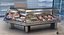 Bend Glass Meat Display Counter 3D Model