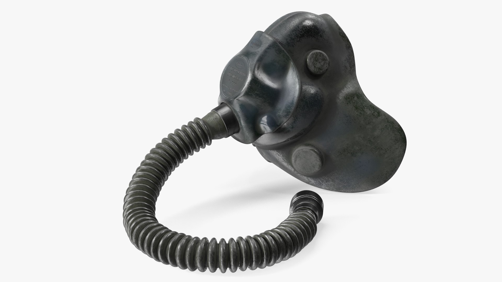 Old Fighter Pilot Oxygen Mask 3D model preview