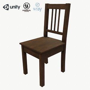 wooden chair pbr ready model