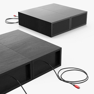 3D Compact Vinyl System Speakers Dark Finish model