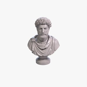 Marcus Aurelius Bust Sculpture 3D Print Model STL File Printable Bust 3D model