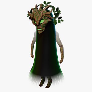 Low Poly Rigged model - A Wraith in the Woods