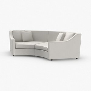 transitional--corner-sofa 3D model