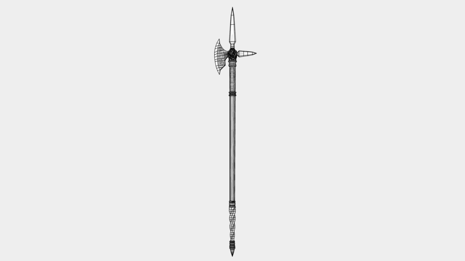 Fantasy Spear RPG Bardiche Glaive Halberd Javelin Lucern Hammer Naginata Partisan Pike PoleAxe Qiang Ranseur Spear Spetum Voulge Yari Collection 3D model https://p.turbosquid.com/ts-thumb/5t/RqLdpz/Mk/ts_fs_hb_wf_0001/jpg/1747465344/1920x1080/fit_q87/f42d01419e5897895689d0b2c6dbd665c547c75d/ts_fs_hb_wf_0001.jpg
