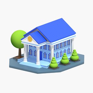 Bank 3D Illustration 3D model