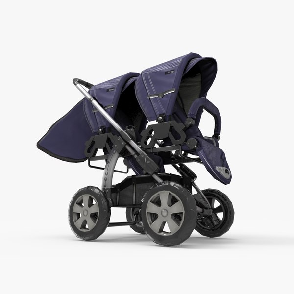 double stroller 3d model