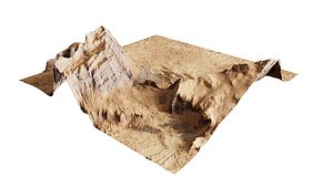 3D Desert and mountainous terrain under drought conditions model