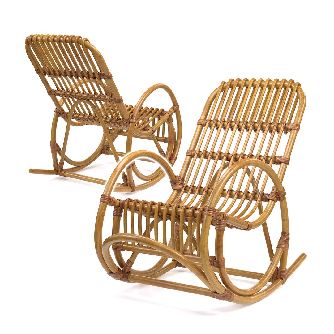 3D Rocking-chair From A Rattan Malu - TurboSquid 1950981