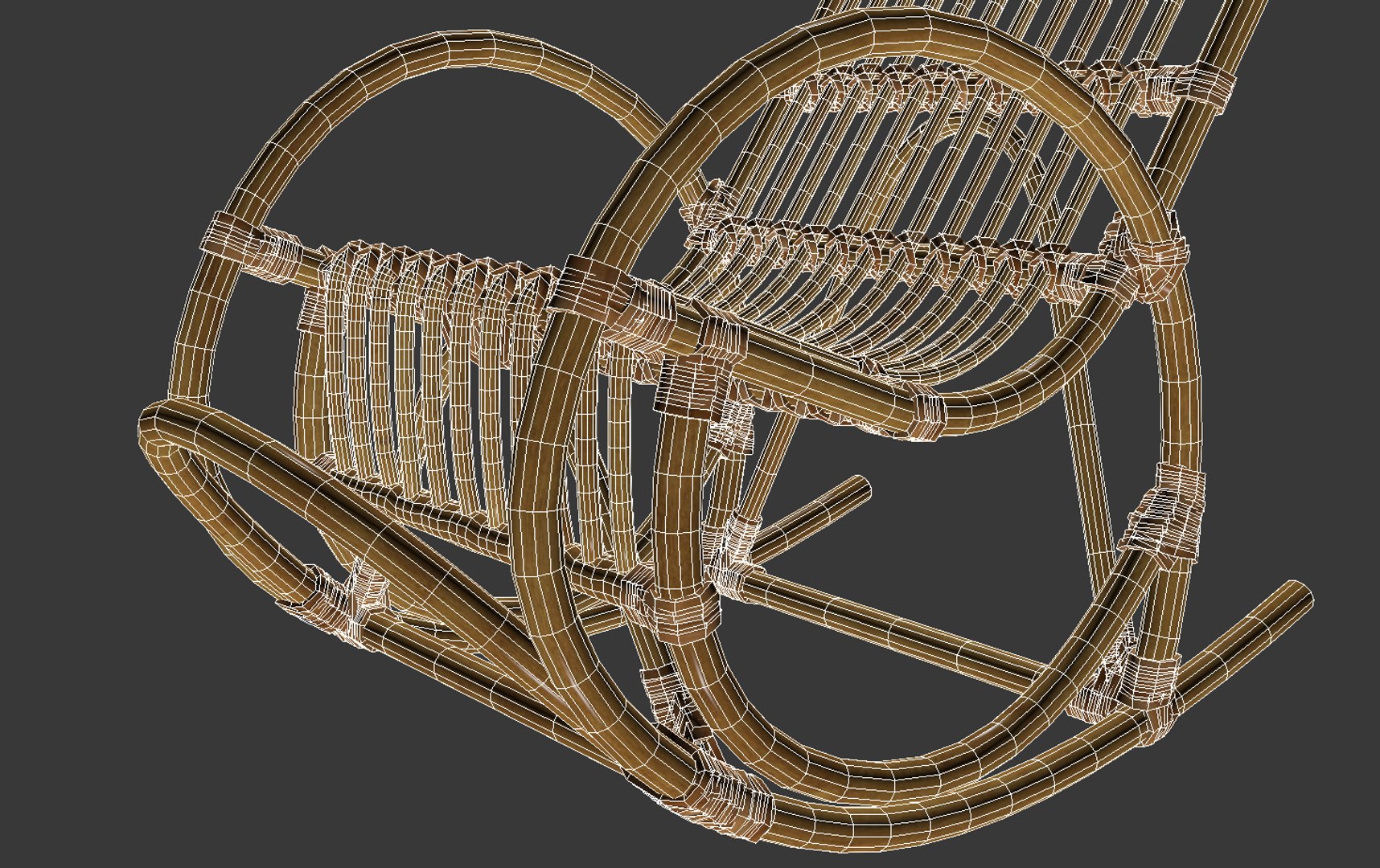 3D Rocking-chair From A Rattan Malu - TurboSquid 1950981