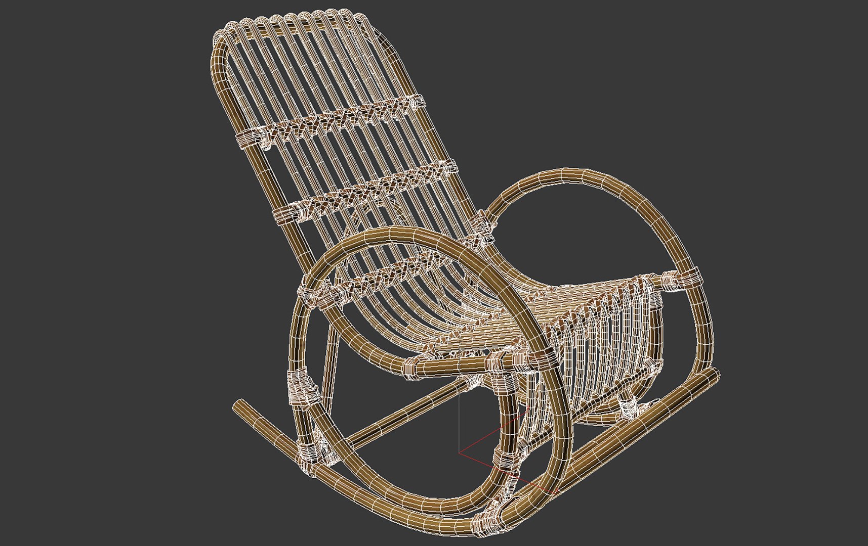 3D Rocking-chair From A Rattan Malu - TurboSquid 1950981