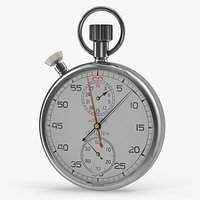 Stainless Steel Analogue Pocket Stopwatch