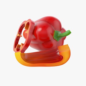 Cartoon Bulgarian Pepper model