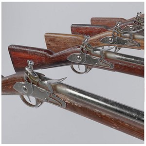 Flintlock Rifle 3D model
