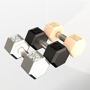 3D Stylized Dumbbell 3D Model  Fitness Equipment 01 model