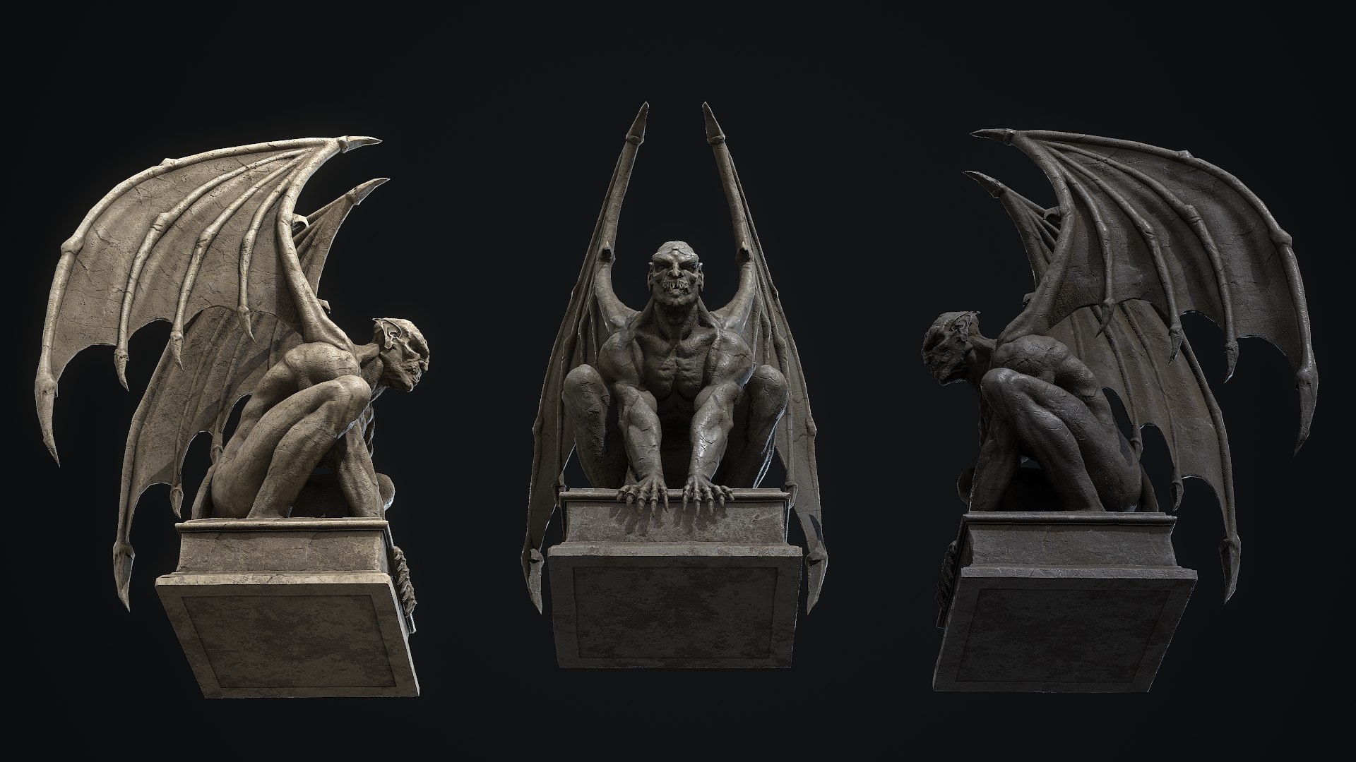 Gargoyle Statue 3D - TurboSquid 2146848