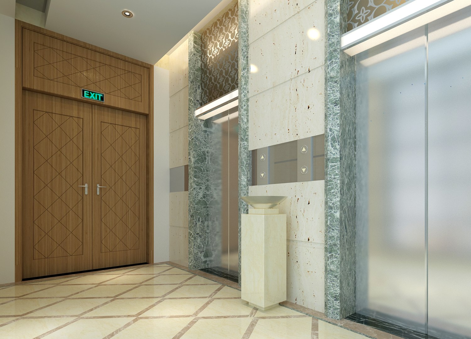 3D Model Elevator Lobby 01 - TurboSquid 1896824