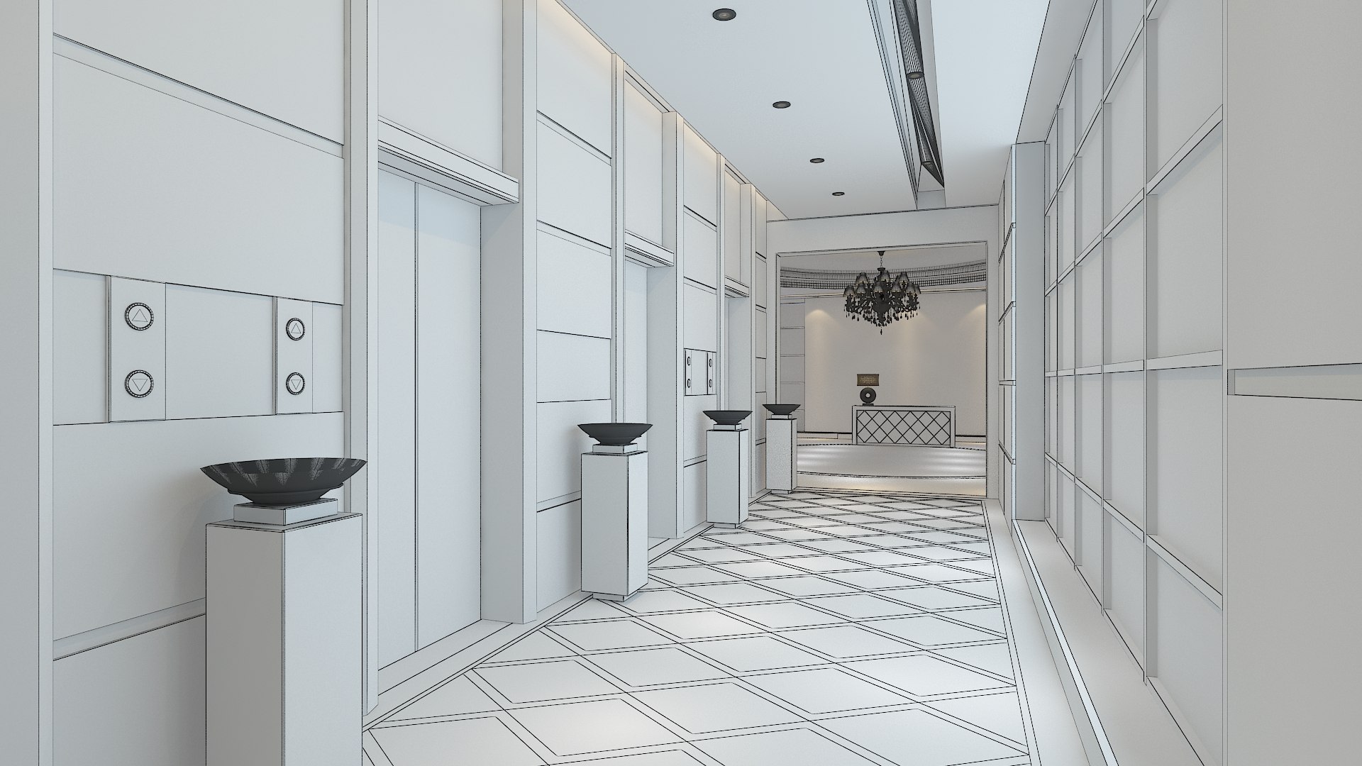 3D Model Elevator Lobby 01 - TurboSquid 1896824