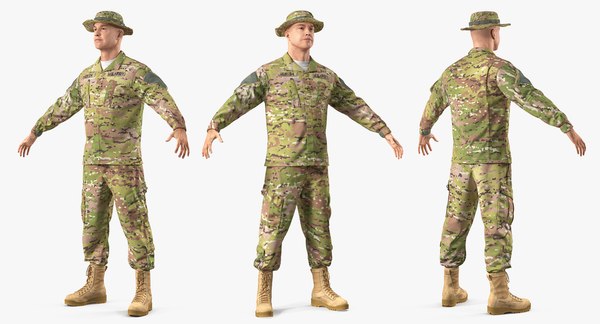 Premium Photo | Soldier man isolated on white background happy and counting  four with fingers