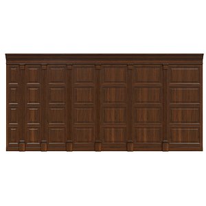 wood panels wall 3D model