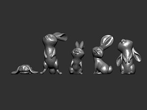 3D rabbits model