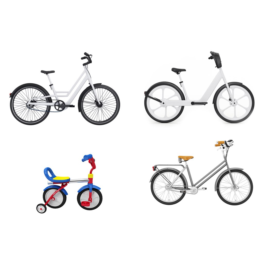 3D Bicycles 4 in 1 model https://p.turbosquid.com/ts-thumb/5u/7tBbQz/hz/4new/jpg/1678987933/1920x1080/fit_q87/84937c0f01453f6f5627a9625708e5e23e3e8e0a/4new.jpg