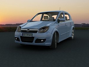 car opel astra 2004 3d model