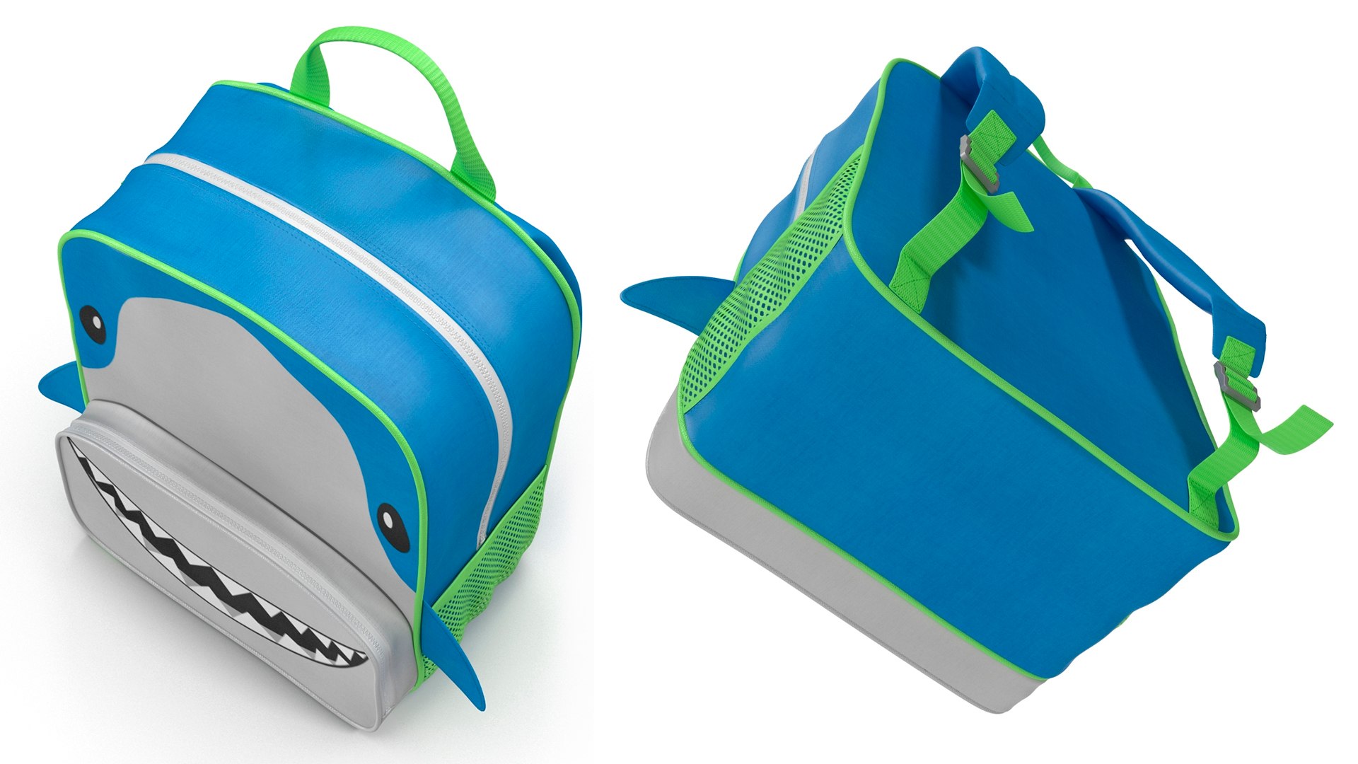3D Shark Kids Backpack – Black main image 0