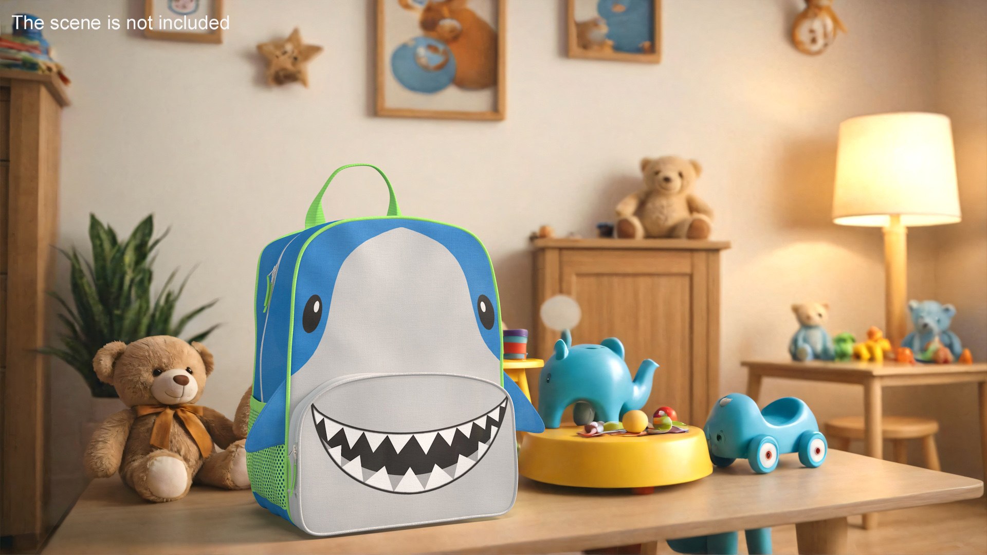 3D Shark Kids Backpack – Black