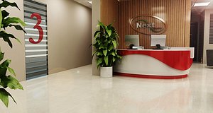 3D interior reception office