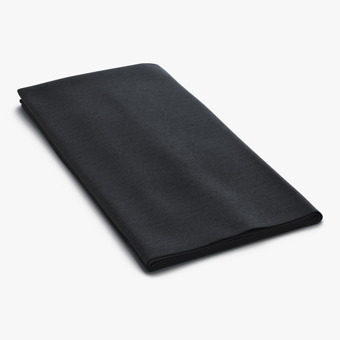 Napkin 2 Black 3D model preview