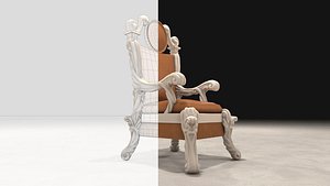 carved throne 3D