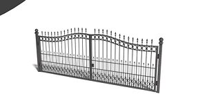 wrought iron gate 3D