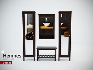 3ds max hemnes cabinet set t