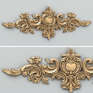 Carved decor horizontal 036