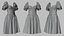 Vestido 09 Terciopelo Gris Con Diseño