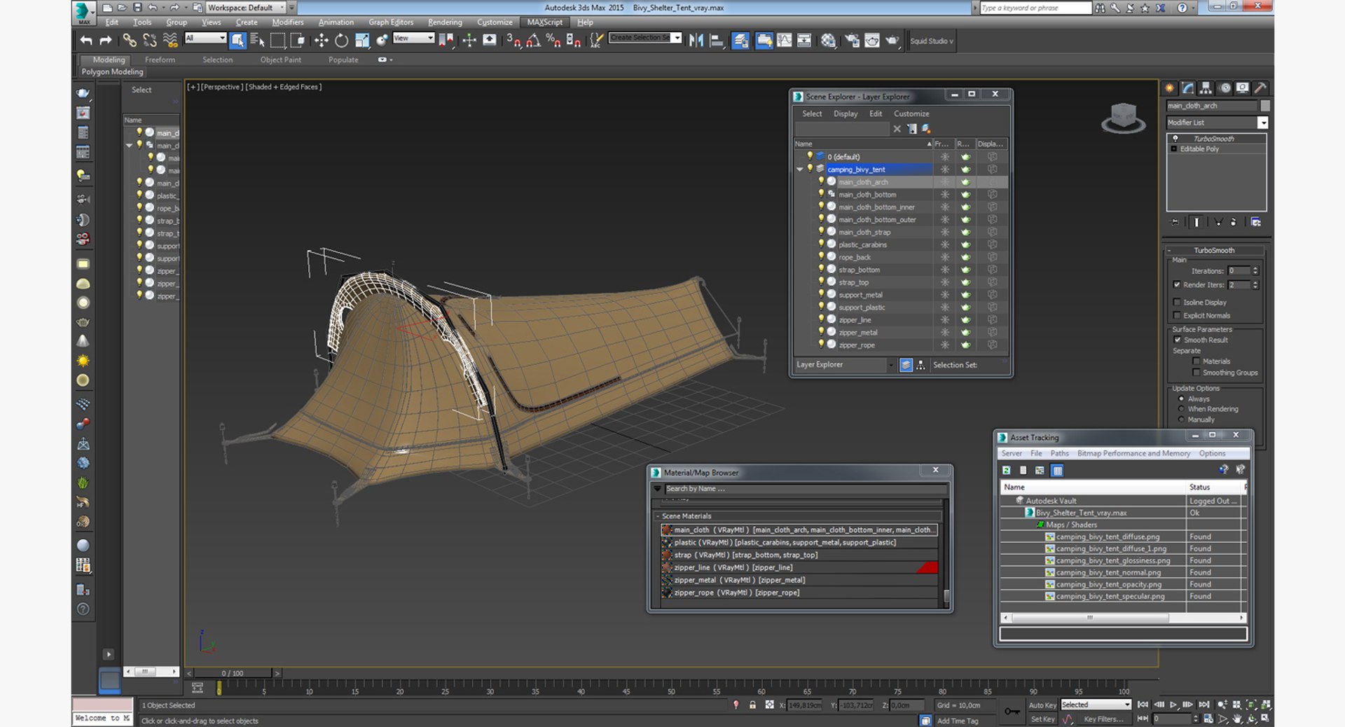 3D Bivy Shelter Tent Model - TurboSquid 1227639