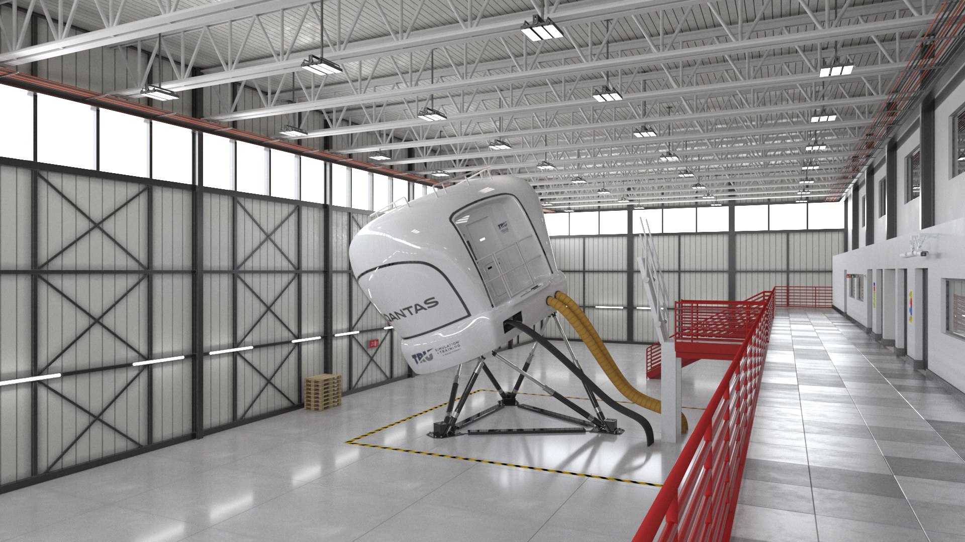 3D Flight Training Hall Model - TurboSquid 1438234