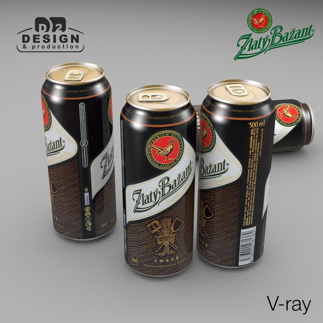 3d beer zlaty bazant tmave model