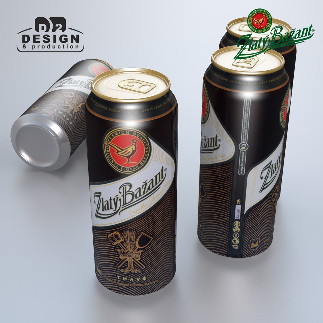 3d beer zlaty bazant tmave model