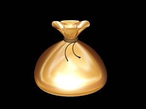 3d model golden money