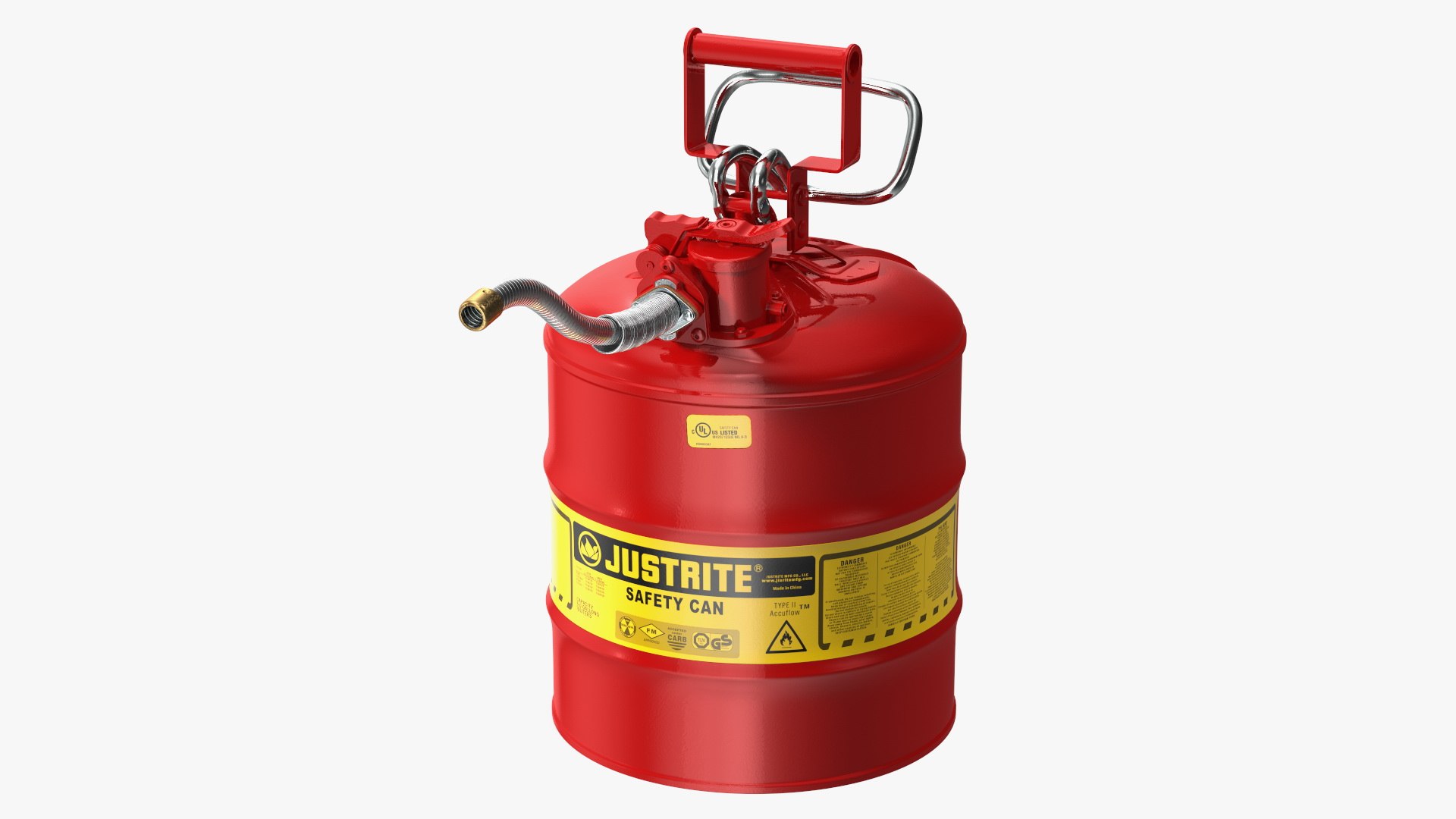 Safety Fuel Can Five Gallon Red 3D model preview