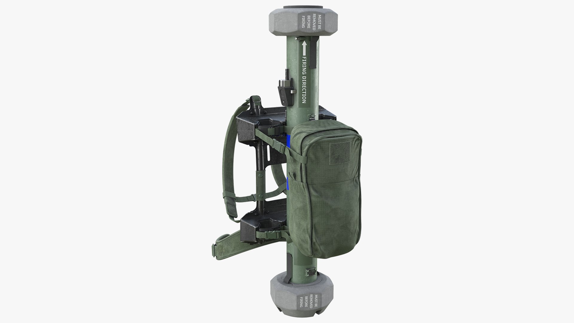 Spike MR-LR Missile Launcher Container Green 3D model preview