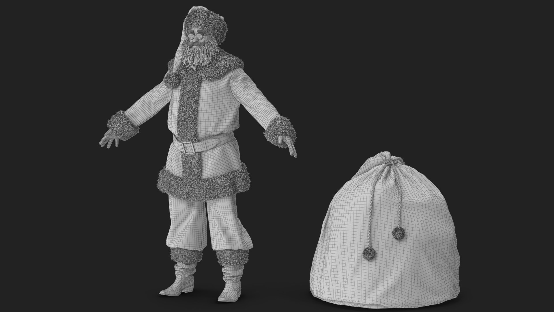 Santa Claus with a Bag 3D model https://p.turbosquid.com/ts-thumb/5u/iDLavM/D1/wireframe_03/jpg/1711532312/1920x1080/fit_q87/7c7eb08fa1a79658ea753864172375fb03a8184f/wireframe_03.jpg