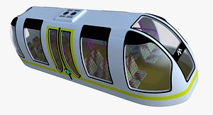 futuristic passenger transporter 3D model