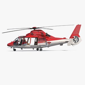 Helicopter Emergency Medical Eurocopter AS 365 N2 Dauphin Rigged