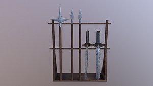 Spears and Sword 3D model