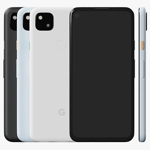 3D Google Pixel 4a All Colors model