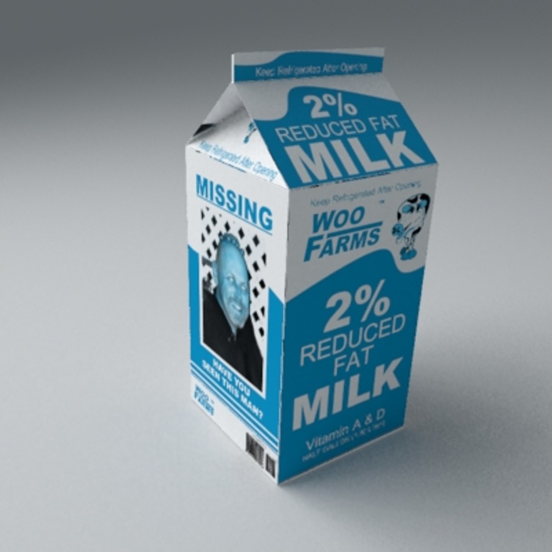 Milk Carton D Model