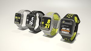 Apple watch Nike plus 3D model