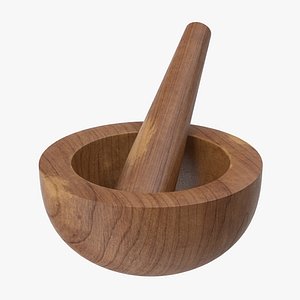 Wood Mortar and Pestle
